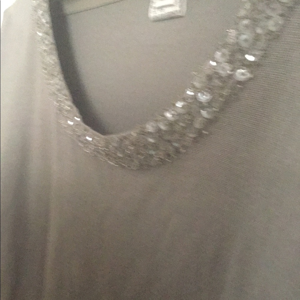 Long sleeve grey with fancy trim.   Talberts 1 x